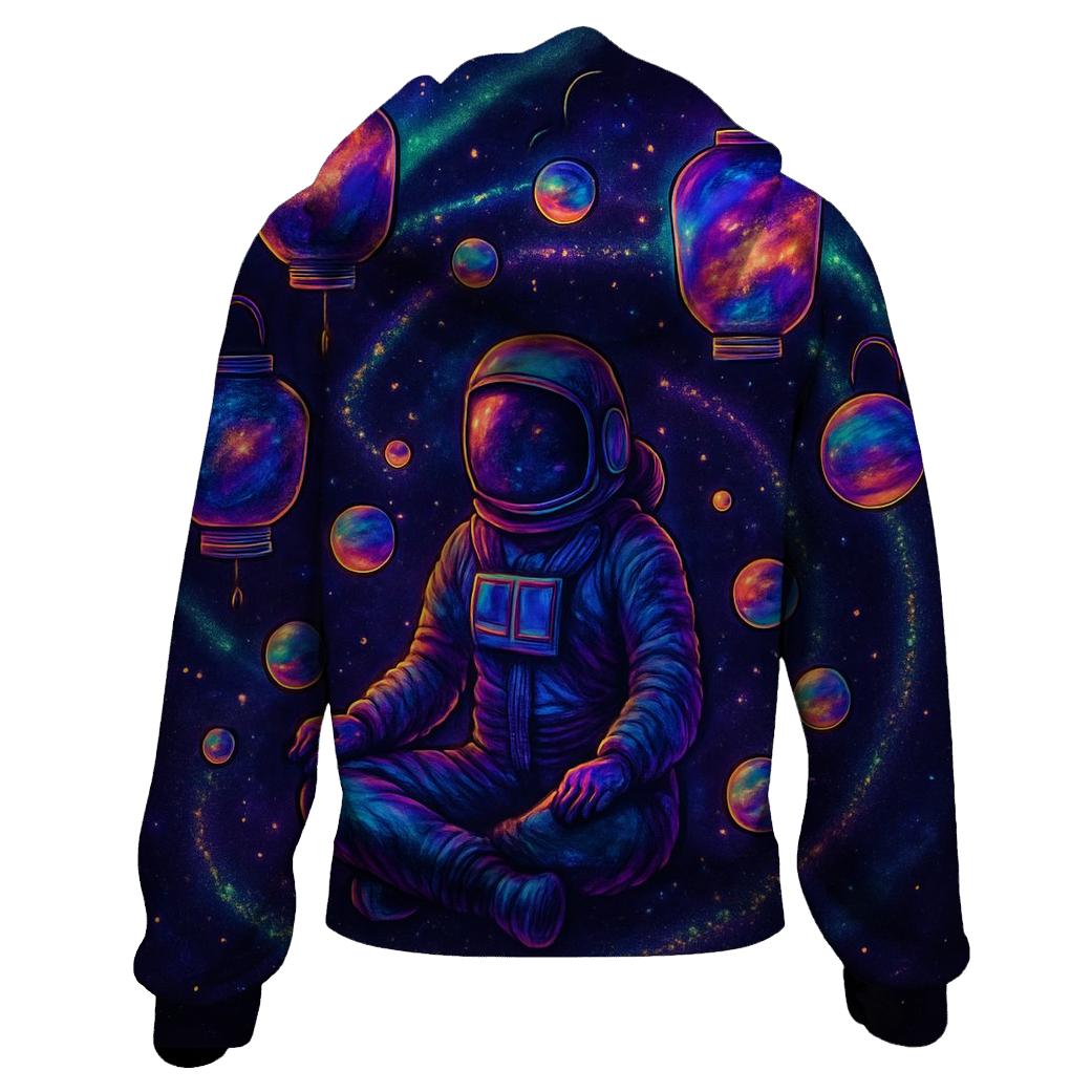 Orbiting Lanterns embroidered hoodies