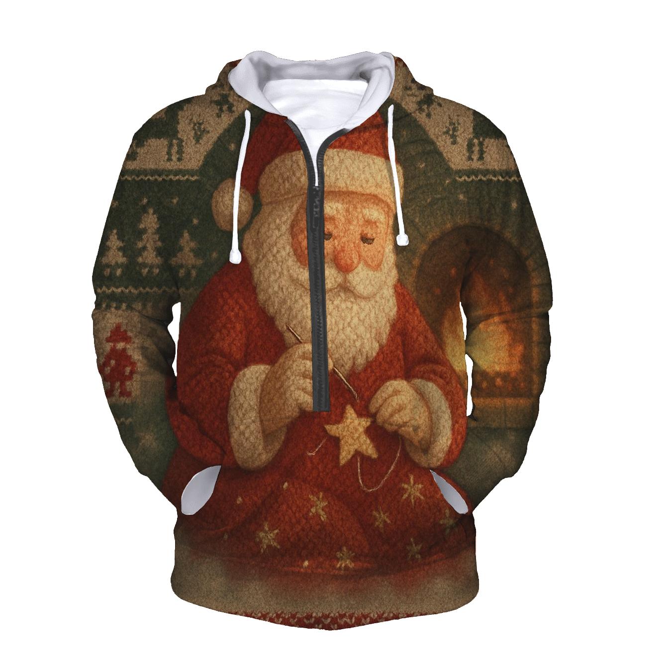 Patchwork Knitted Santa hoodie designs