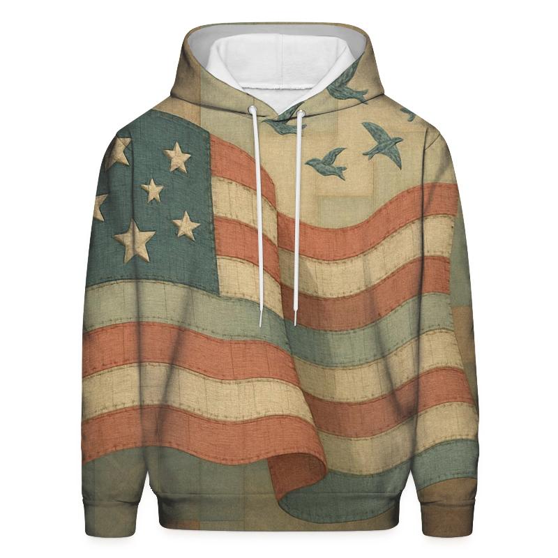 Abstract Patchwork Republic premium hoodies