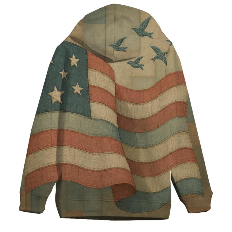 Abstract Patchwork Republic premium hoodies