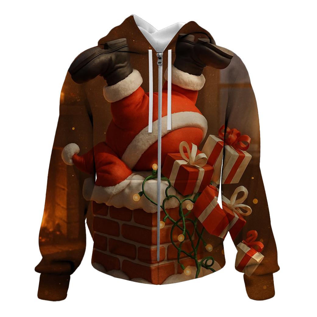 Santas Chimney Tumble lightweight hoodies
