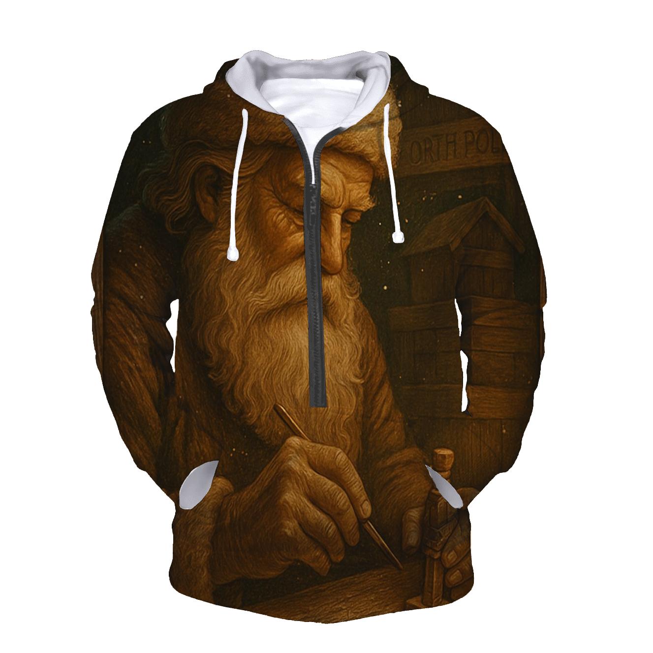 Heirloom Woodcarver Santa hoodie trends