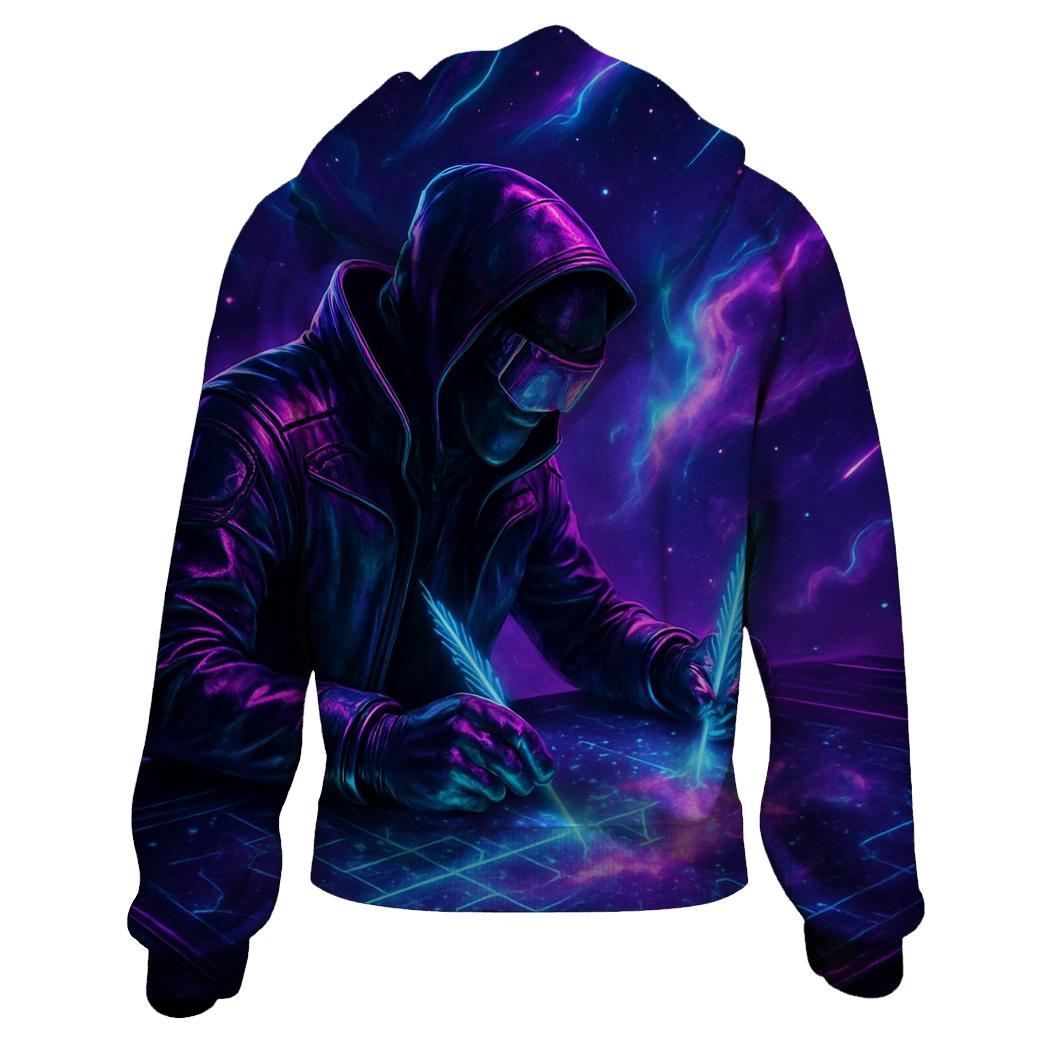 Neon Aurora Cartographer custom hoodies