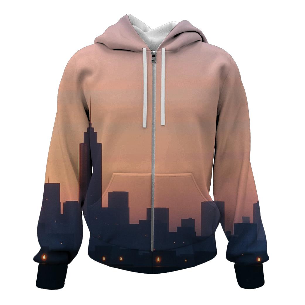 Lantern Skyline Golden Hour hoodies fashion