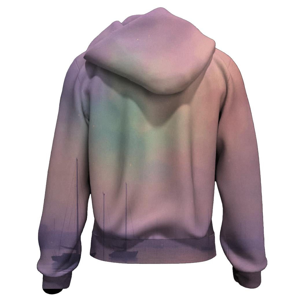 Pastel Veil Harbor zip-up hoodies