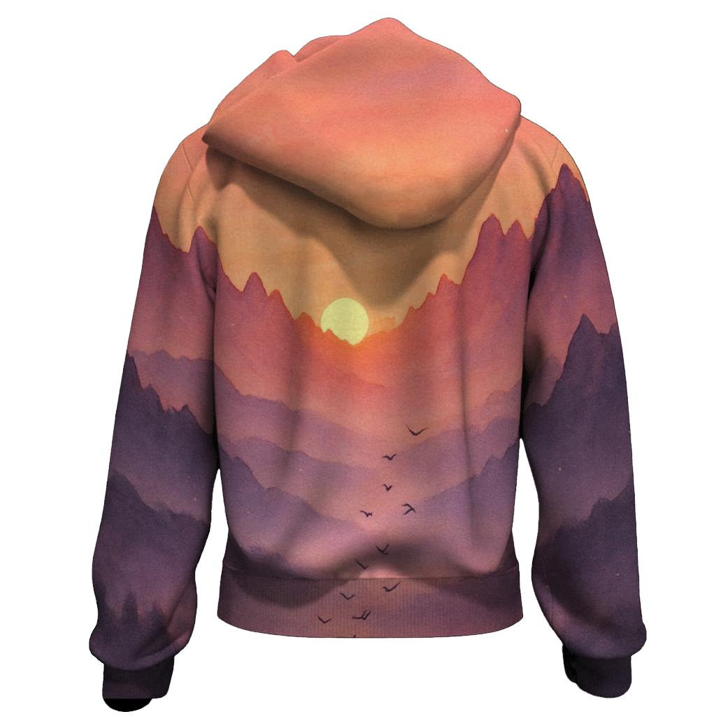 Velvet Cliffside Reverie embroidered hoodies