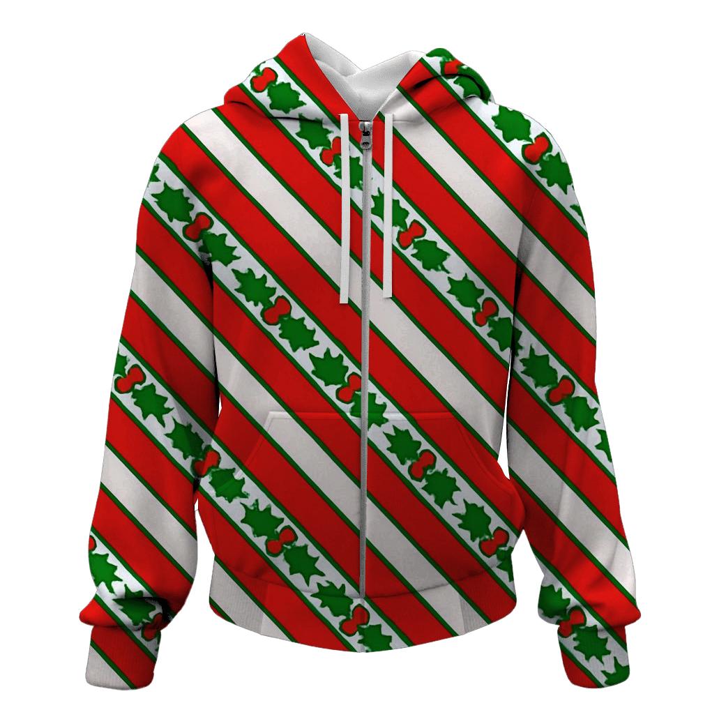 Candy Cane Stripe Chevron On White Background hoodie trends