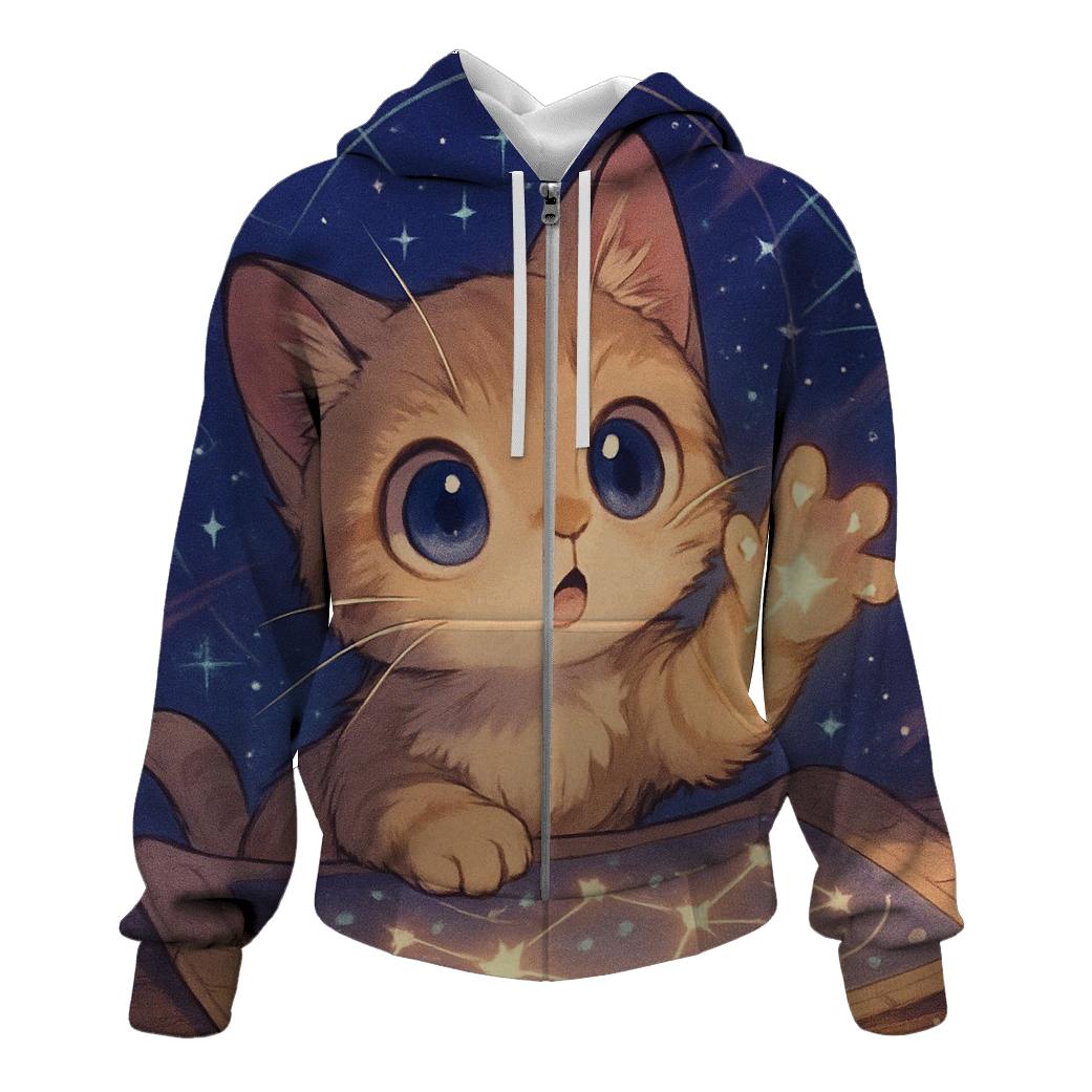 Constellation Curiosity Cat premium hoodies