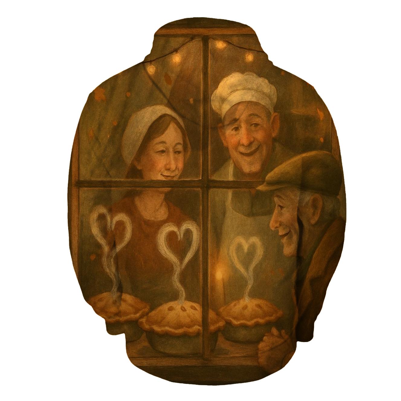 Pie Shop Window Glow graphic hoodies