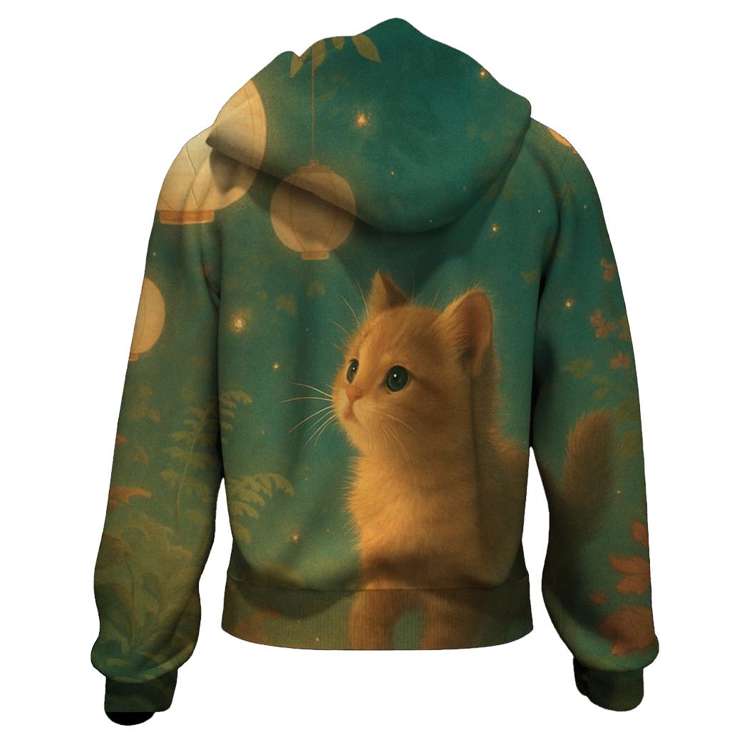 Lantern Garden Kitty lightweight hoodies