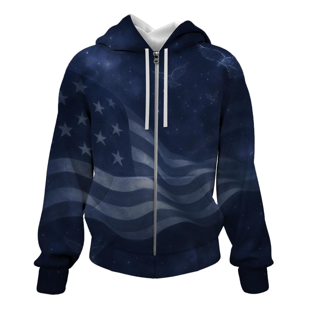 Constellation Banner Flight zip-up hoodies
