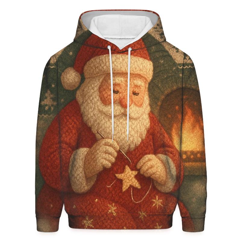 Patchwork Knitted Santa lightweight hoodies