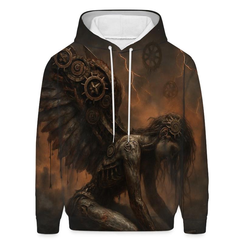 Fallen Angel Of Ash And Iron embroidered hoodies
