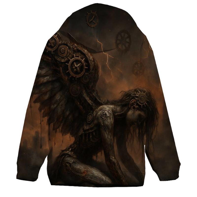 Fallen Angel Of Ash And Iron embroidered hoodies