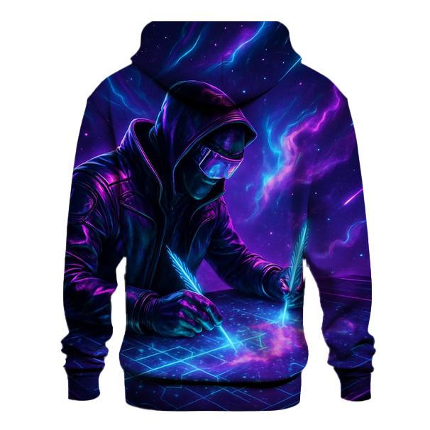 Neon Aurora Cartographer graphic hoodies