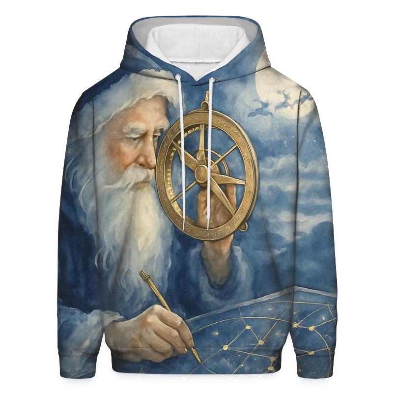 Midnight Sleigh Navigator Santa embroidered hoodies