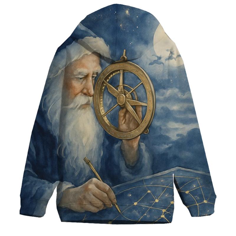 Midnight Sleigh Navigator Santa embroidered hoodies