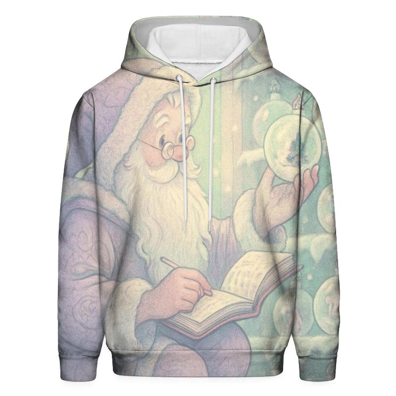 Frostbound Librarian Santa lightweight hoodies
