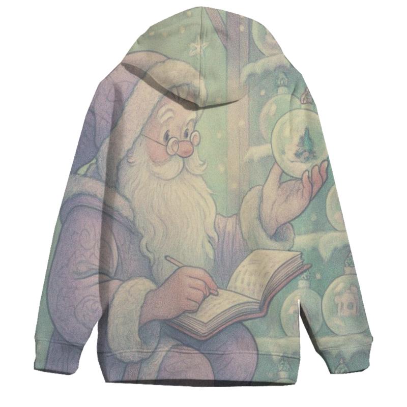 Frostbound Librarian Santa lightweight hoodies