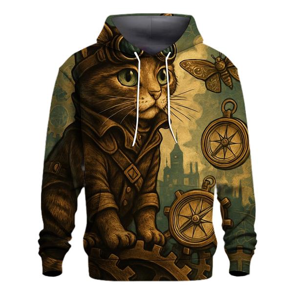 Clockwork Explorer Cat hoodies fashion