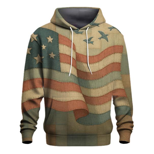 Abstract Patchwork Republic hoodies fashion