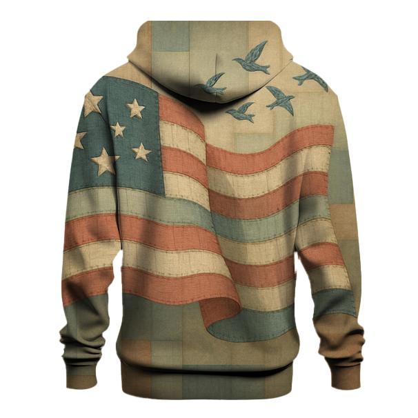Abstract Patchwork Republic hoodies fashion