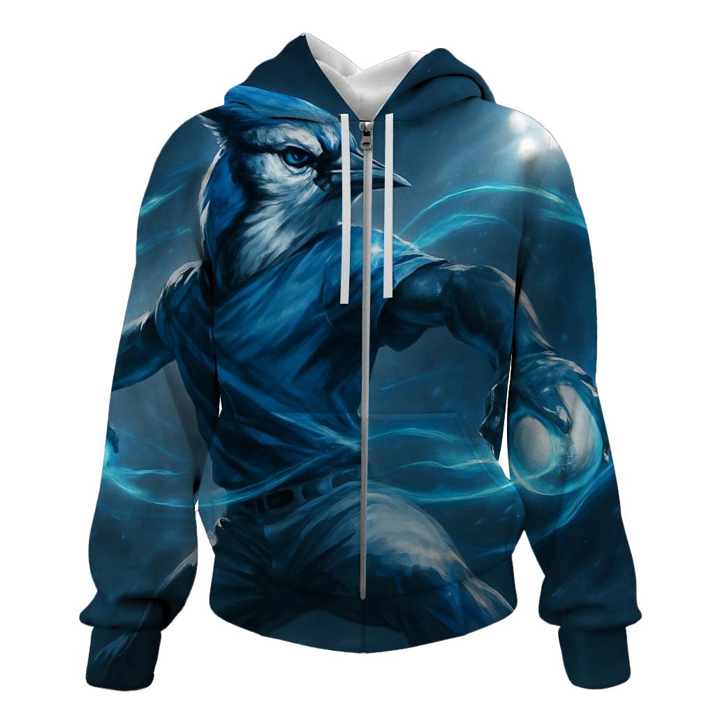 Rising Feathered Pitcher Blue Jays embroidered hoodies