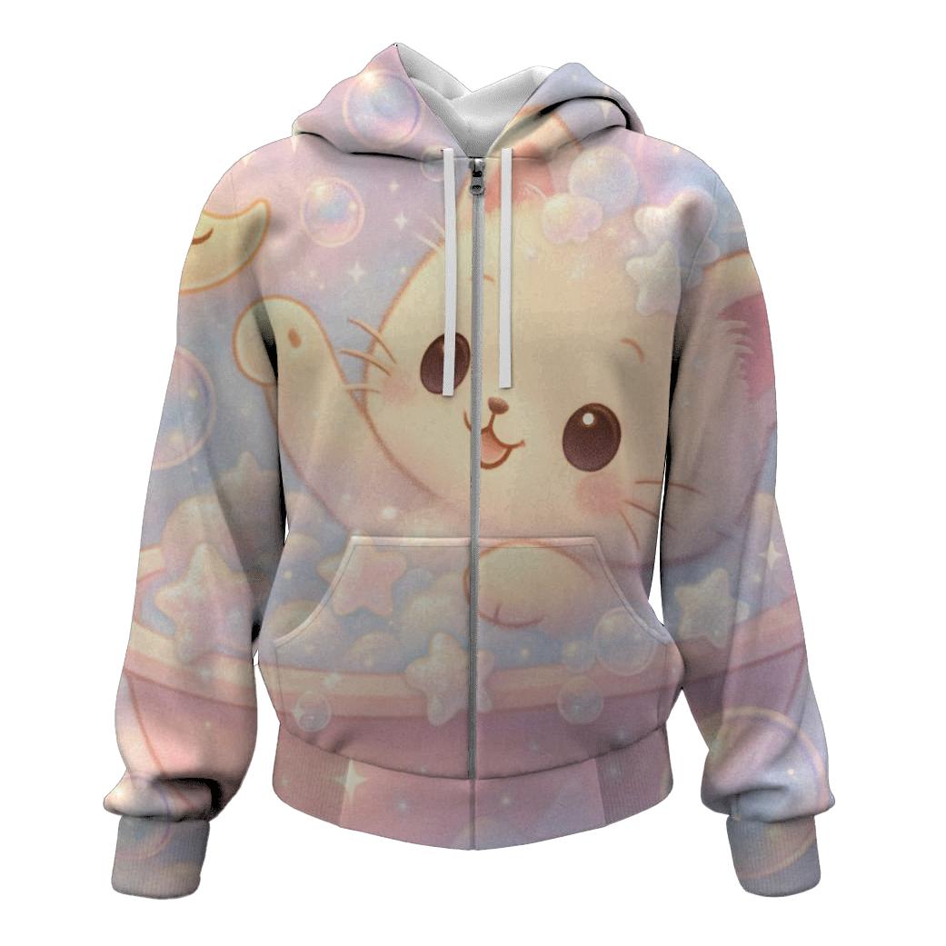 Bubble Bath Star Kitten heavyweight hoodies