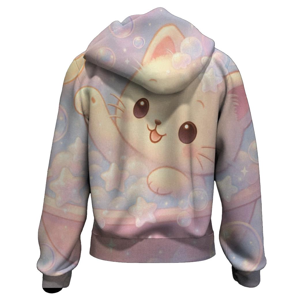 Bubble Bath Star Kitten heavyweight hoodies