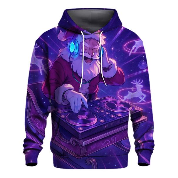 Galactic DJ Santa printed hoodies