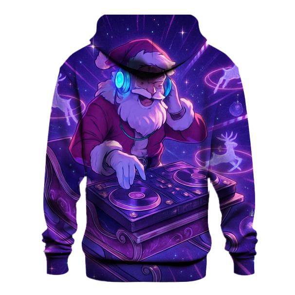 Galactic DJ Santa printed hoodies