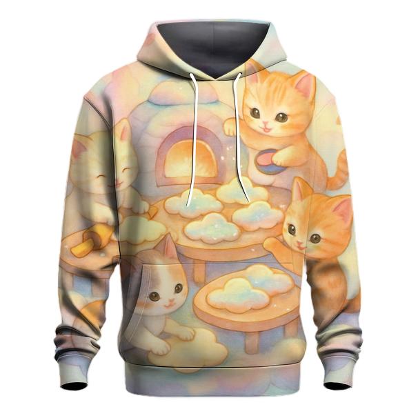 Cloud Bakery Kittens printed hoodies