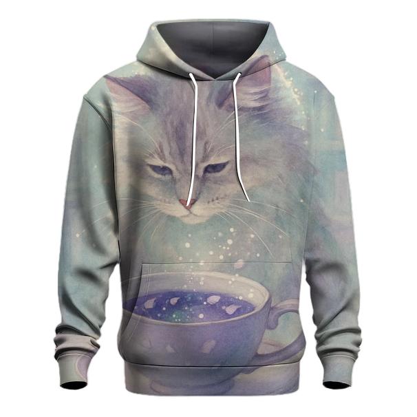 Tea Leaf Oracle Cat embroidered hoodies