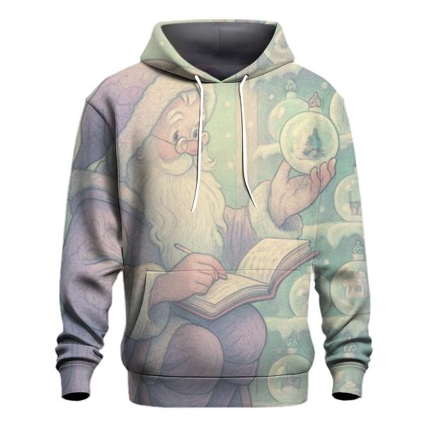 Frostbound Librarian Santa graphic hoodies