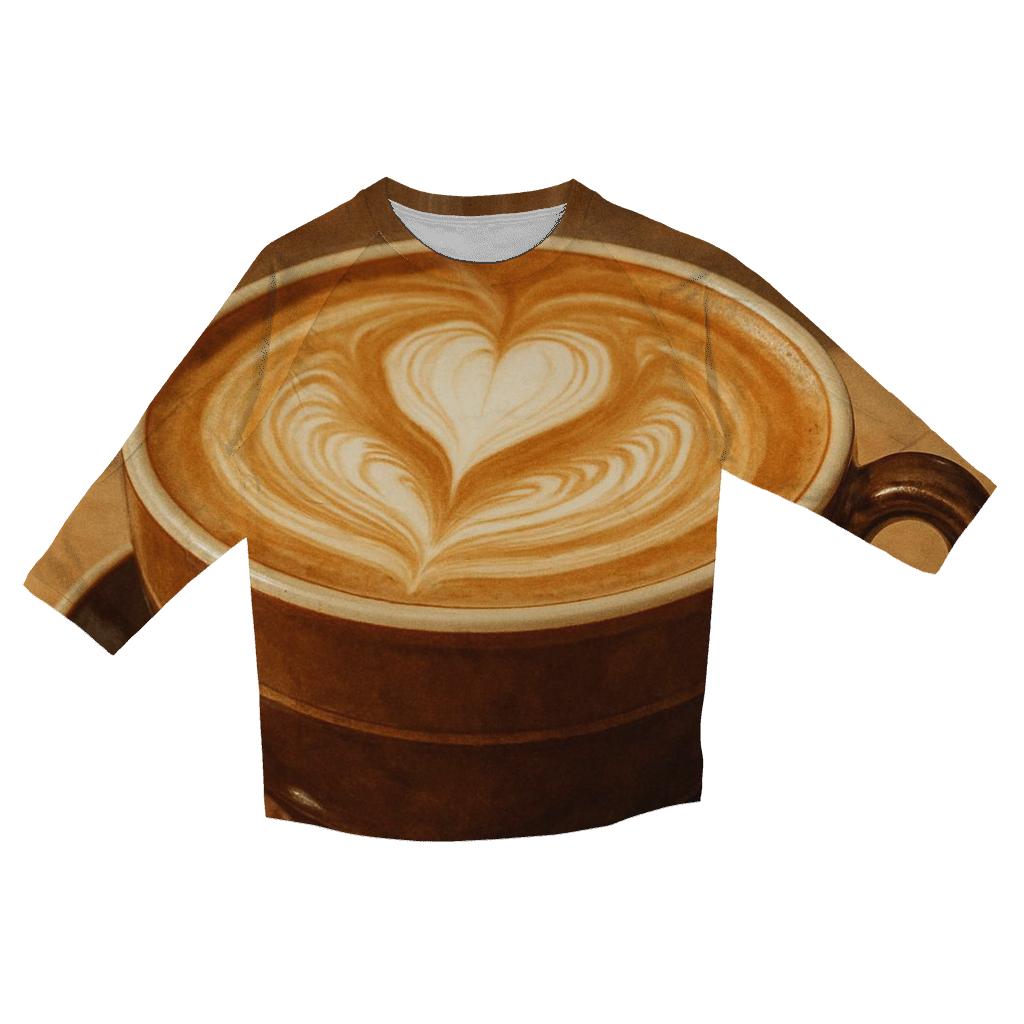 Latte Swirl Harmony fashion 3/4 sleeve shirts