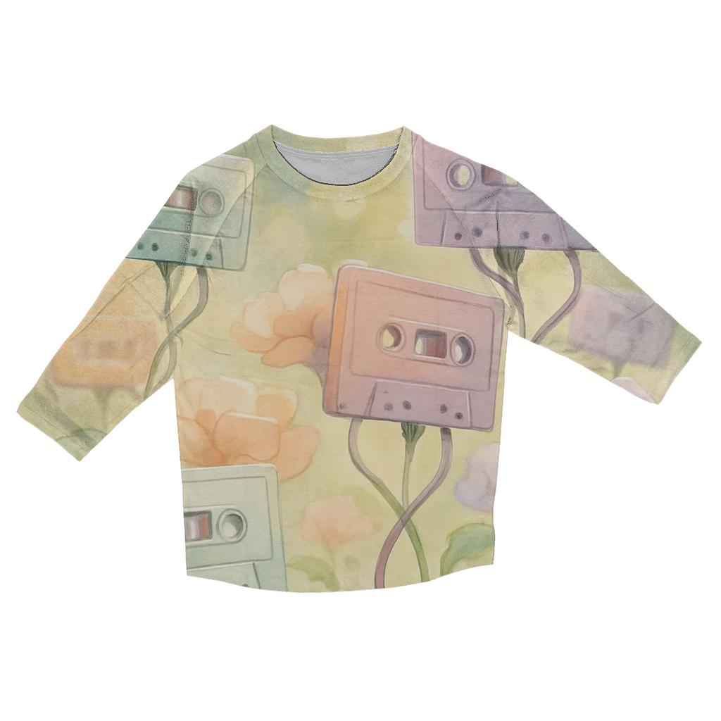 Cassette Garden trendy 3/4 sleeve tops