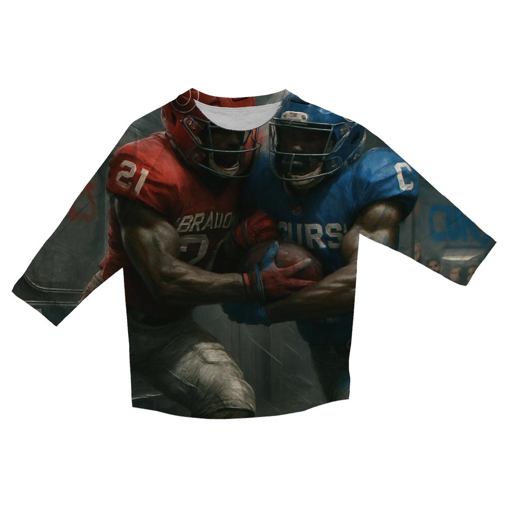 Midnight Subway Faceoff trendy 3/4 sleeve tops