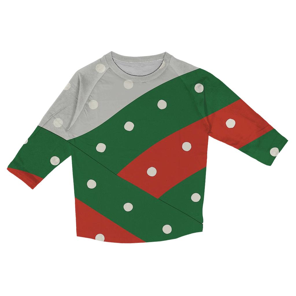 Diagonal Snowfall Waves casual three quarter sleeve shirts