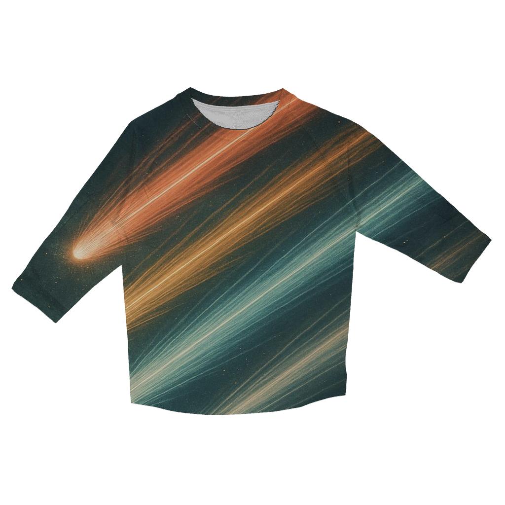 Comet Fan Overprint trendy 3/4 sleeve tops