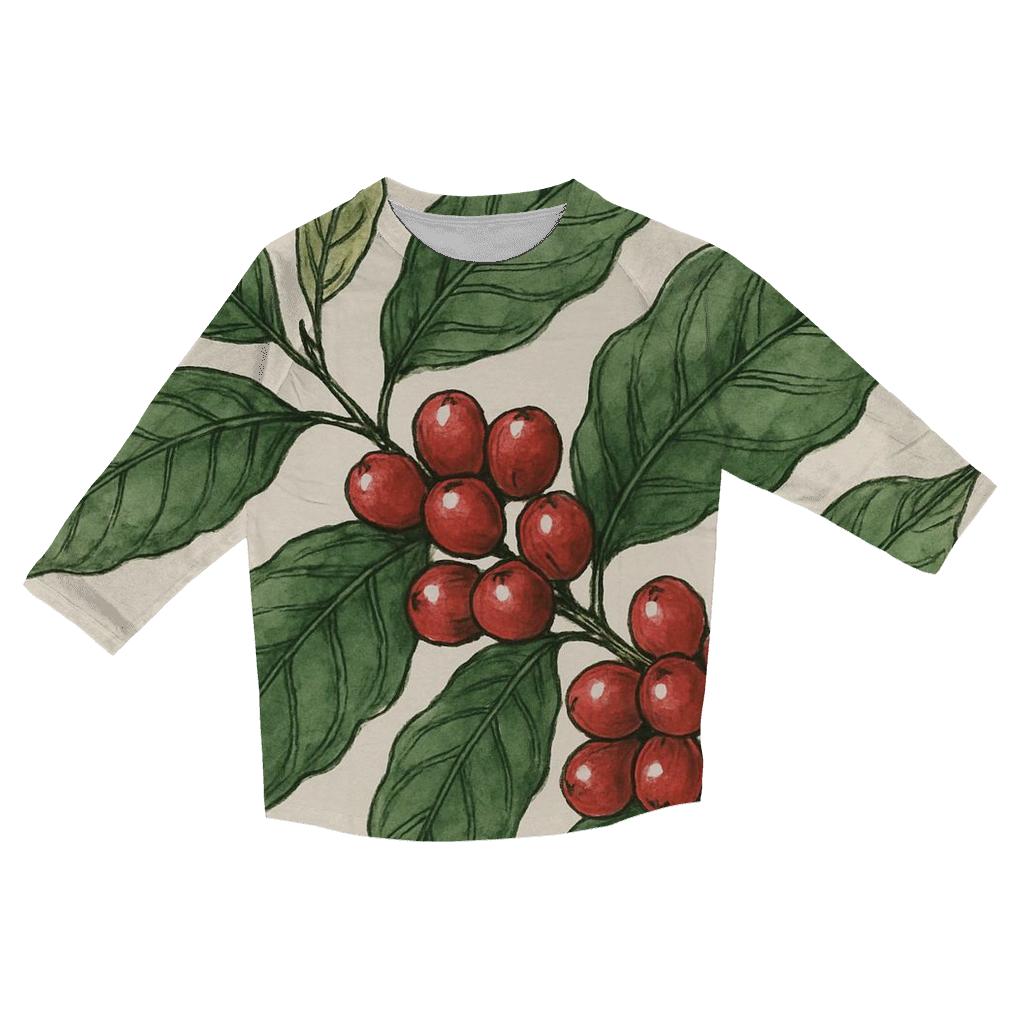 Cherry Branch Sketch stylish quarter sleeve tops