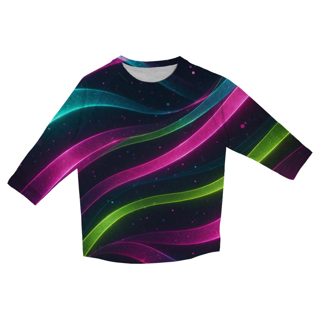 Electric Aurora Veil cotton quarter sleeve shirts