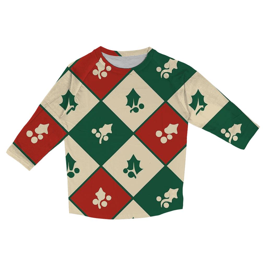 Holly Grid Delight stylish quarter sleeve tops