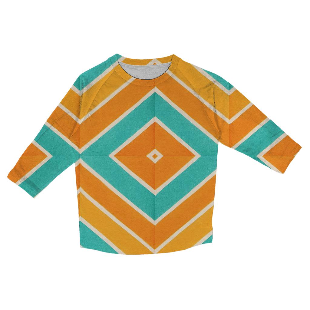 Chevron Accordion designer 3/4 sleeve blouses