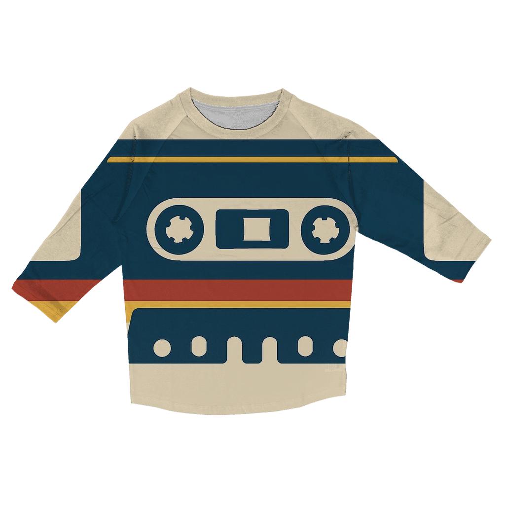 Cassette Tape Horizon stylish quarter sleeve tops