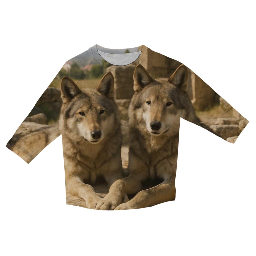 Cultural Watchers At Old Ruins cotton quarter sleeve shirts