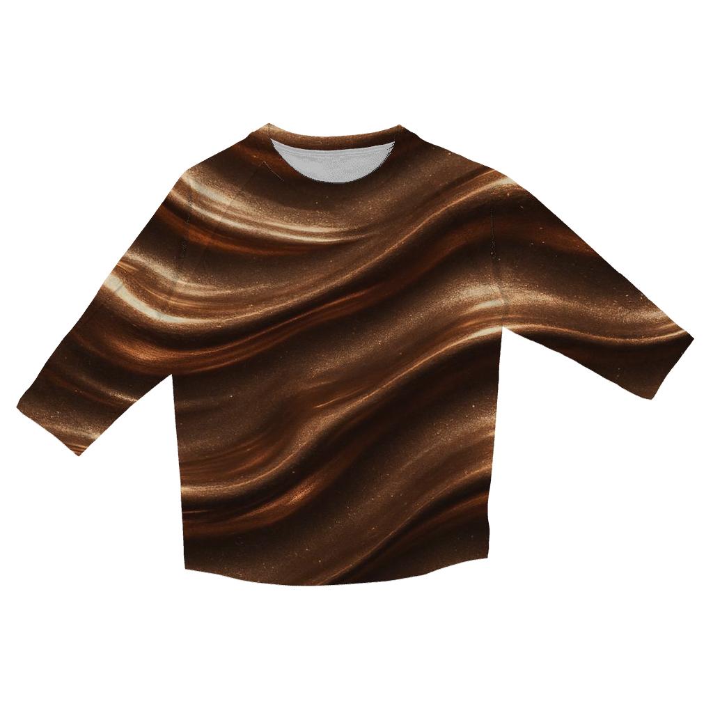 Bronze Ripple Luxe personalized 3/4 sleeve tees