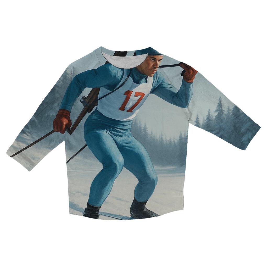 Winter Sprint Biathlon custom 3/4 sleeve shirts