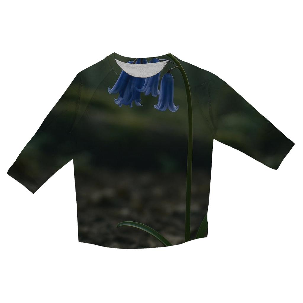 Wild Bluebell Root Crown Portrait casual three quarter sleeve shirts