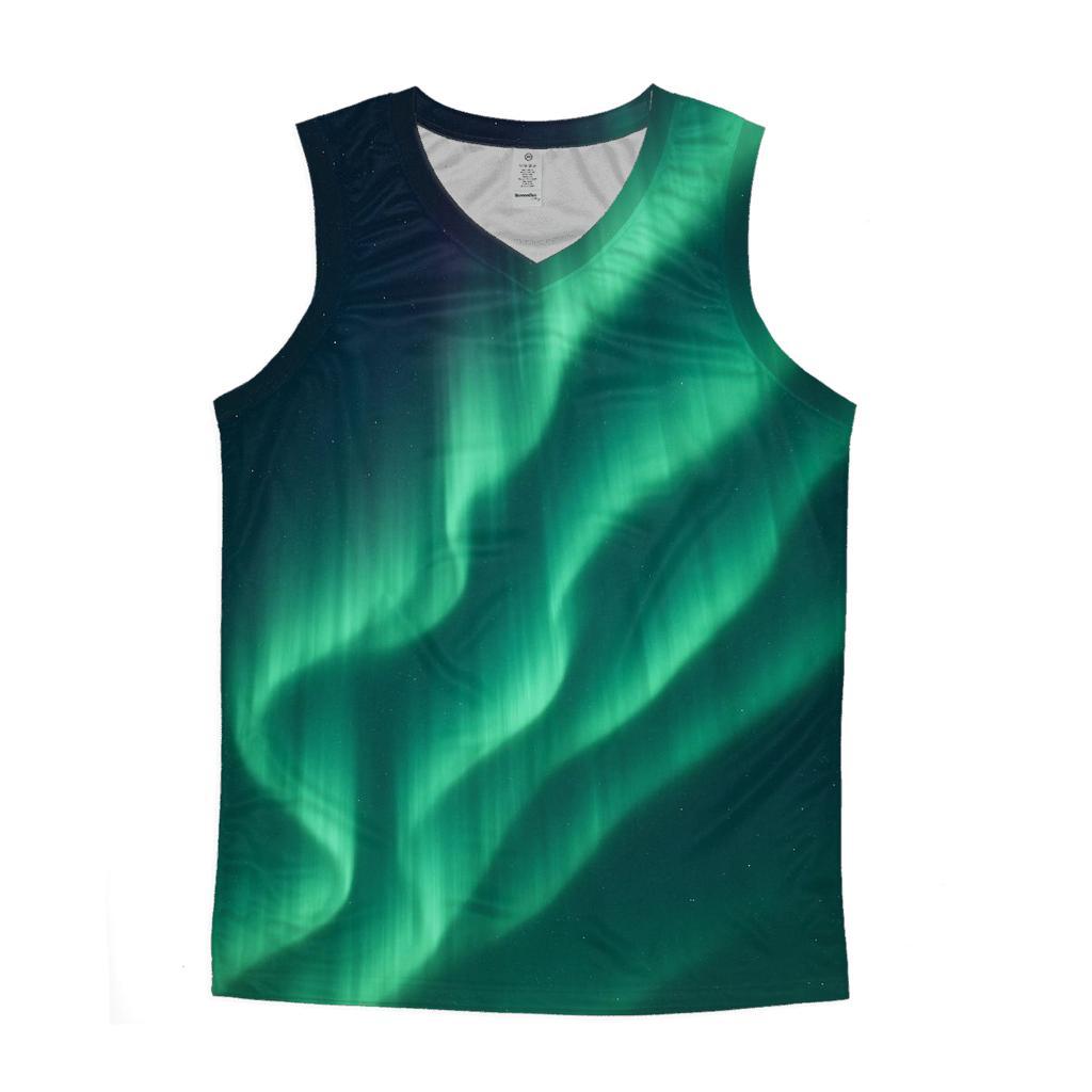 Aurora Curtain Drift sports performance tank tops