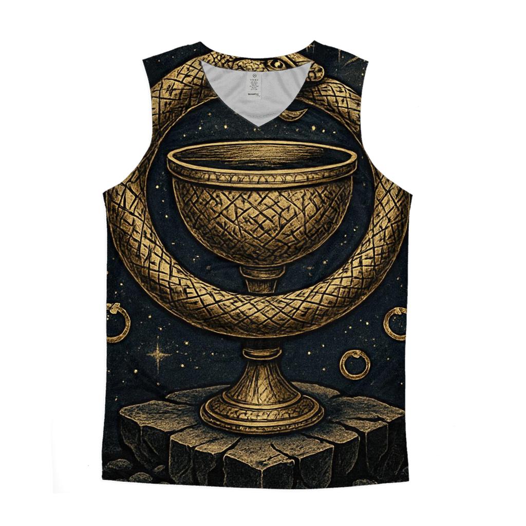 Orbiting Serpent Chalice sports performance tank tops